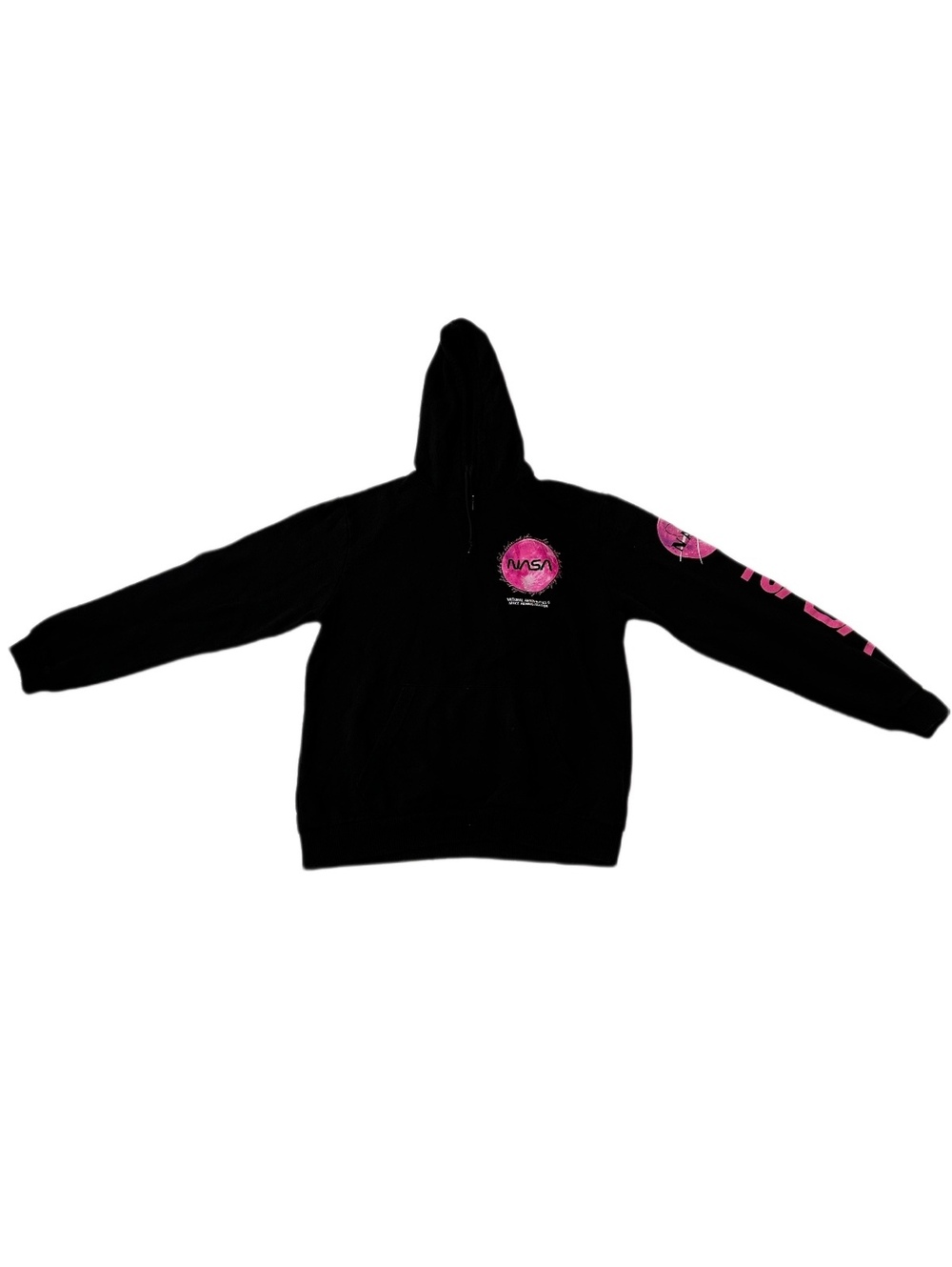 Official NASA Pink and Black Hoodie Sz L